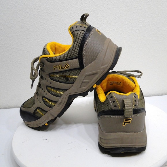 Fila Men Trail Hiking Shoes Olive Tan Yellow Low Top Sneakers 1SH40083-246 Sz 13 main image 9